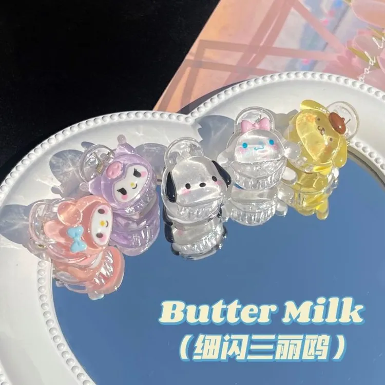 细闪三丽鸥发夹日系可爱甜美少女抓夹库洛米高马尾神器儿童卡通款