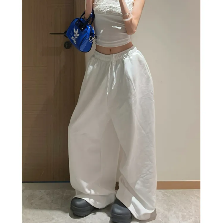 Two Million/美式慵懒抽绳卫裤男女宽松休闲垂感阔腿直筒百搭长裤