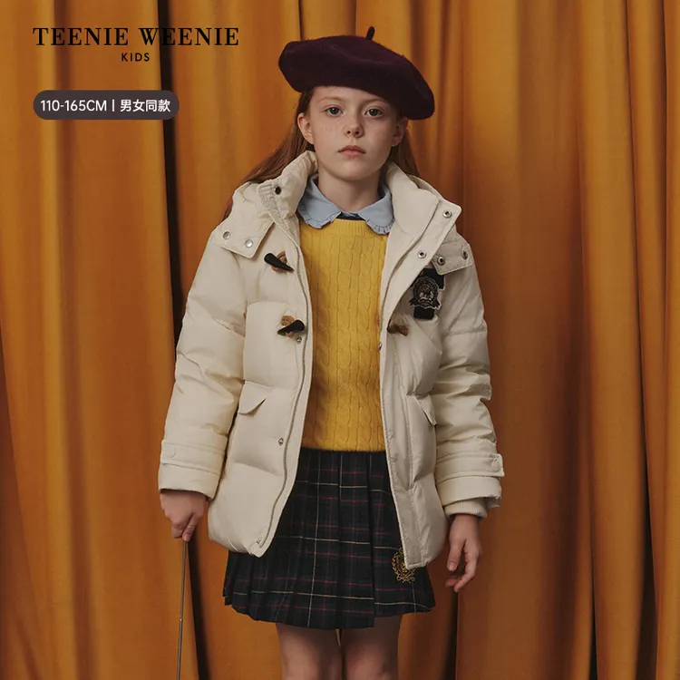 TeenieWeenie Kids小熊童装新冬儿童三防牛角扣羽绒服TKJD258985I