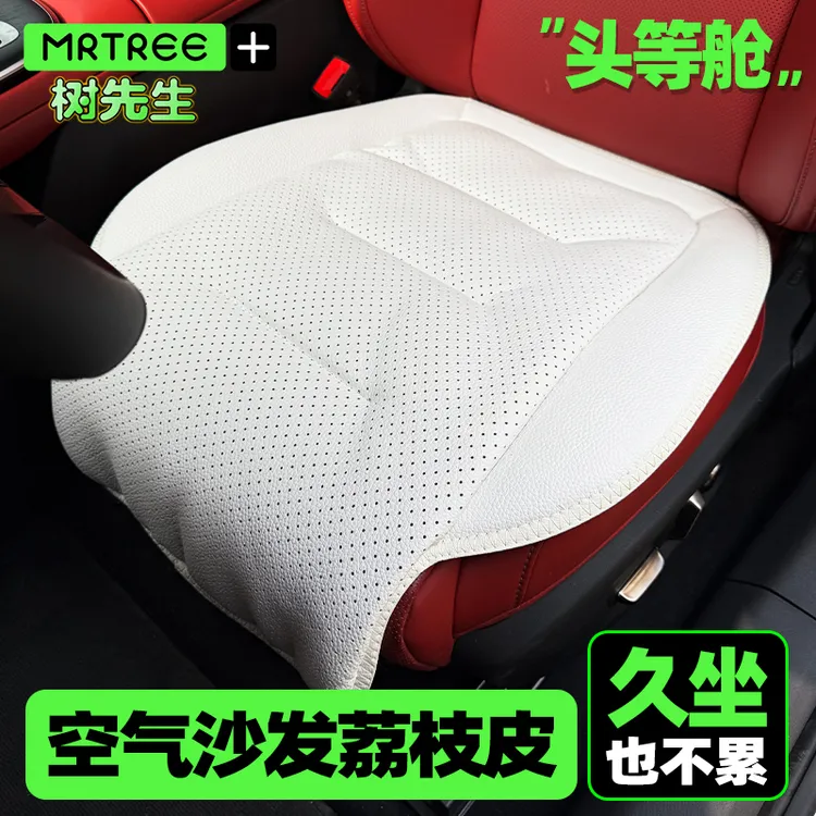汽车坐垫夏季轻奢凉垫纳帕透气四季通用单片座椅座垫专用车座垫黑