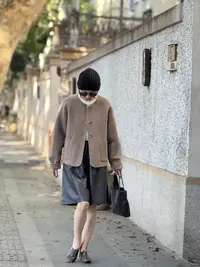（YY推荐）驼色序章 时尚休闲秋冬气质百搭短款古茶驼外套