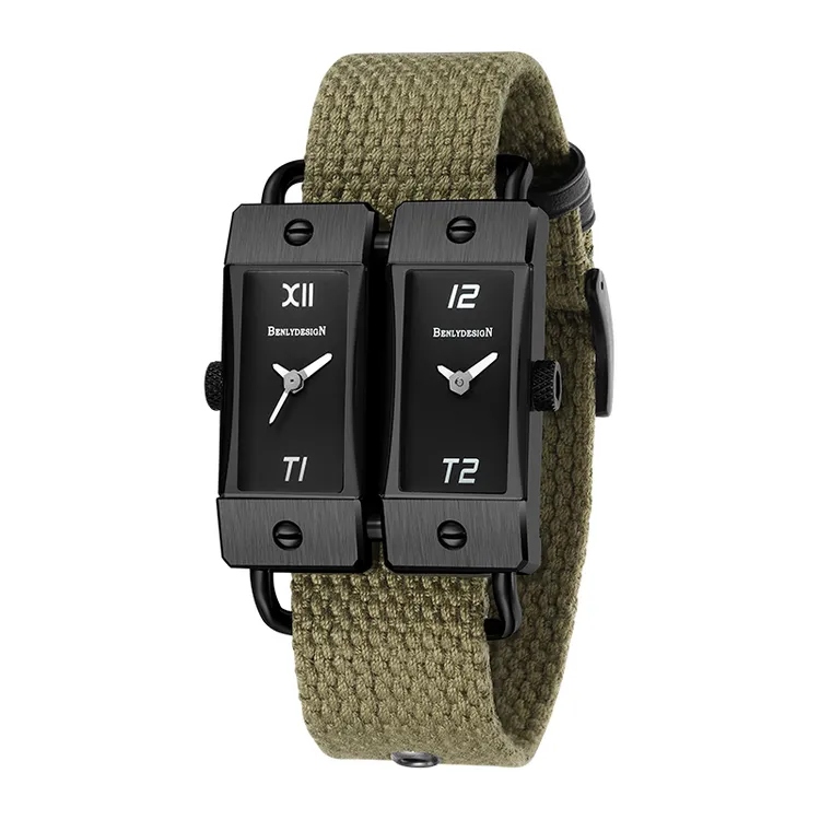 IB BENLYDESIGN千禧Y2K小众双显手表时尚穿搭vintage复古潮流表M8