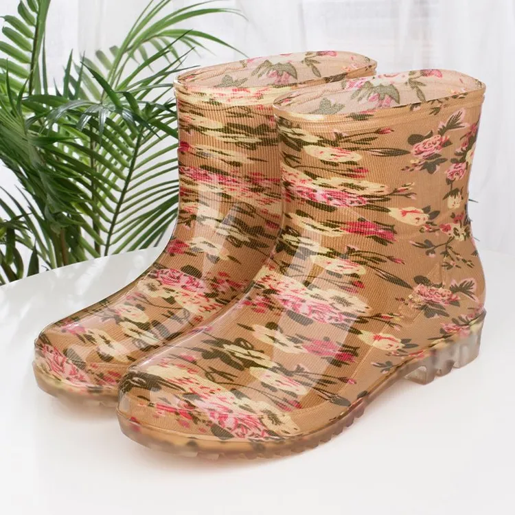 雨靴女低筒防滑时尚厨房女士雨鞋短筒水鞋牛筋底耐磨成人防水水靴