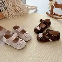 韩版皮鞋女童单鞋2025春秋魔术贴幼儿园鞋勃肯鞋中小童软底鞋08