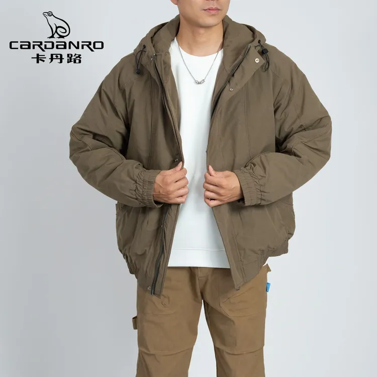 Cardanro/卡丹路连帽工装棉服夹克男户外棉衣防风保暖外套W0110