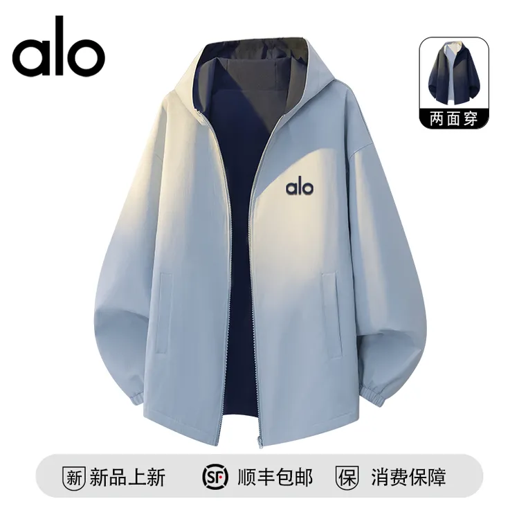 【官方奥特莱斯】品牌折扣 双两面穿连帽外套新款潮流宽松休闲夹克
