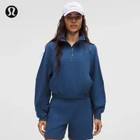 Scuba 女士短款半拉链烟囱领卫衣 *华夫格丨lululemon丨LW3JCTS