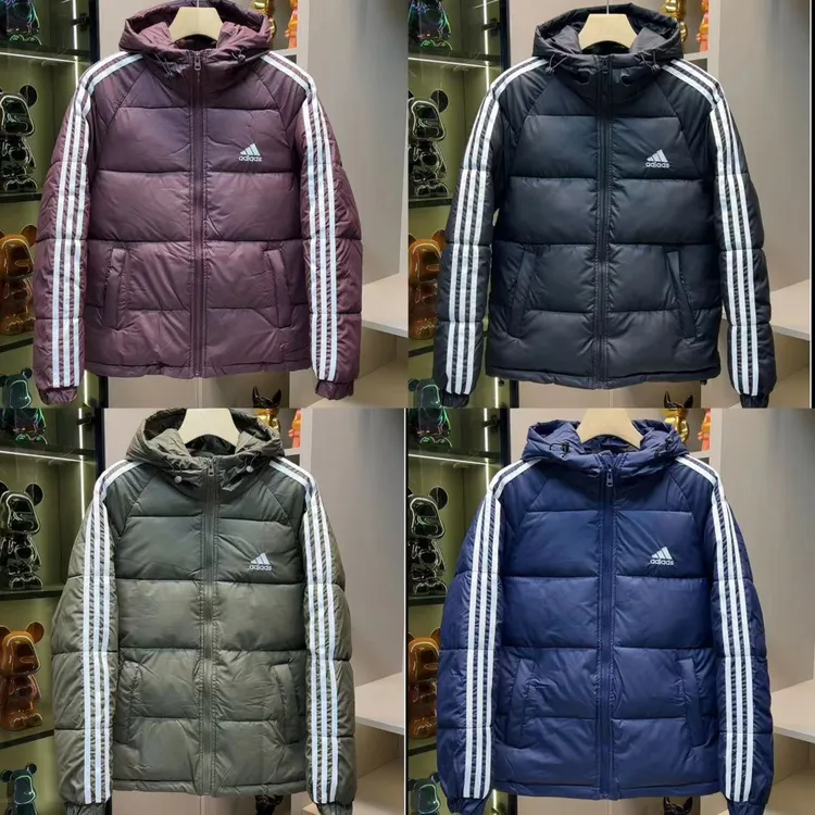 冬季新款潮男必备刺绣连帽加厚免洗面料棉衣6851