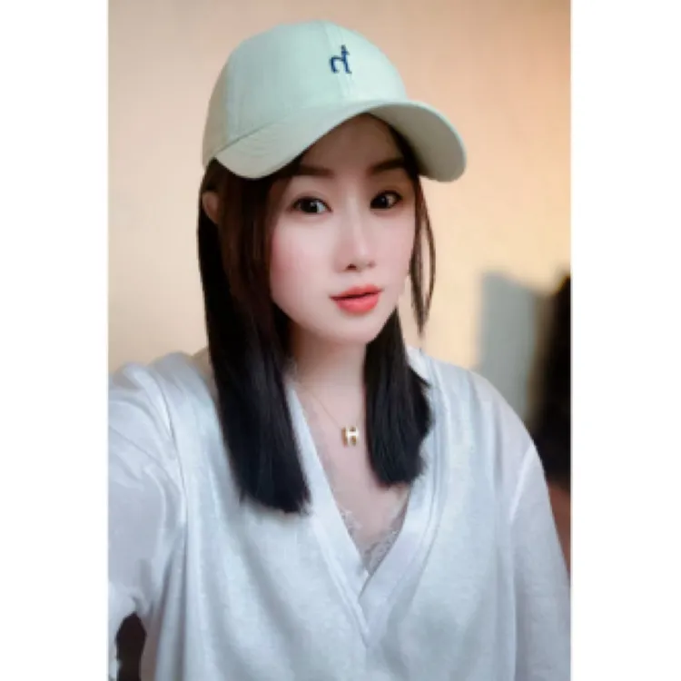 帽子加长檐宽檐显脸小修饰脸型白色棒球帽时尚字母h”帽子休闲百搭