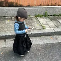 韩国童装宝宝秋装套装2025新款女童纯棉长袖内搭背心裙裤三件套