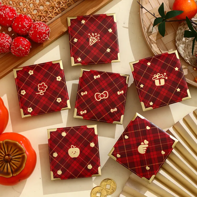 新款2026马年格纹小红包袋通用创意新年利是封压岁小号高档定制