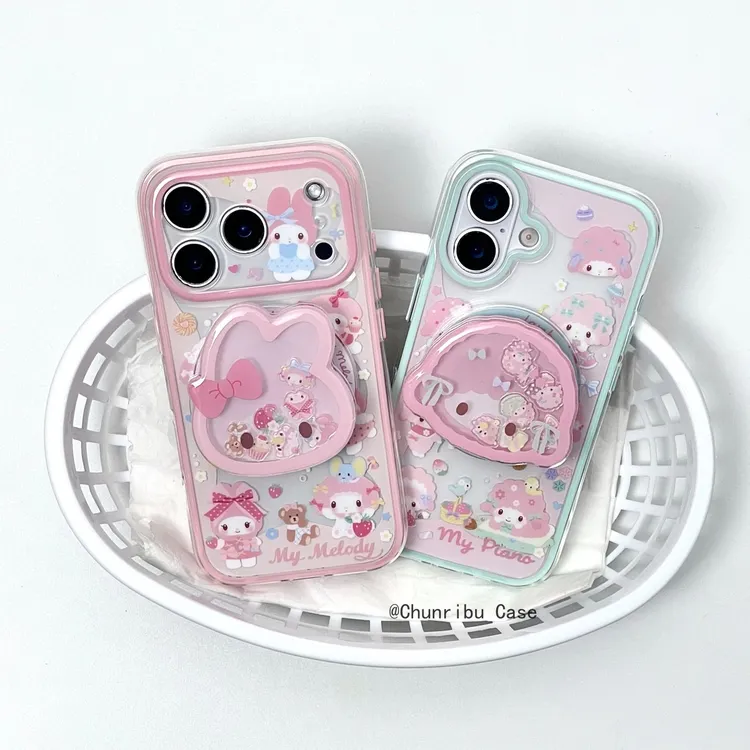 美乐蒂piano围边适用苹果17/16promax手机壳二合一磁吸15/14/13