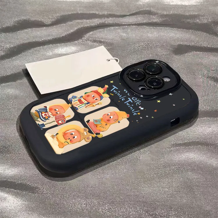 可爱星星人适用iphone17苹果16promax1514手机壳泡芙131211软硅胶