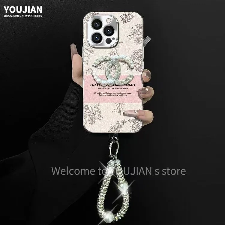 电镀小羊皮适用苹果/oppo/华为/vivo/小米潮牌英文玫瑰防摔手机壳