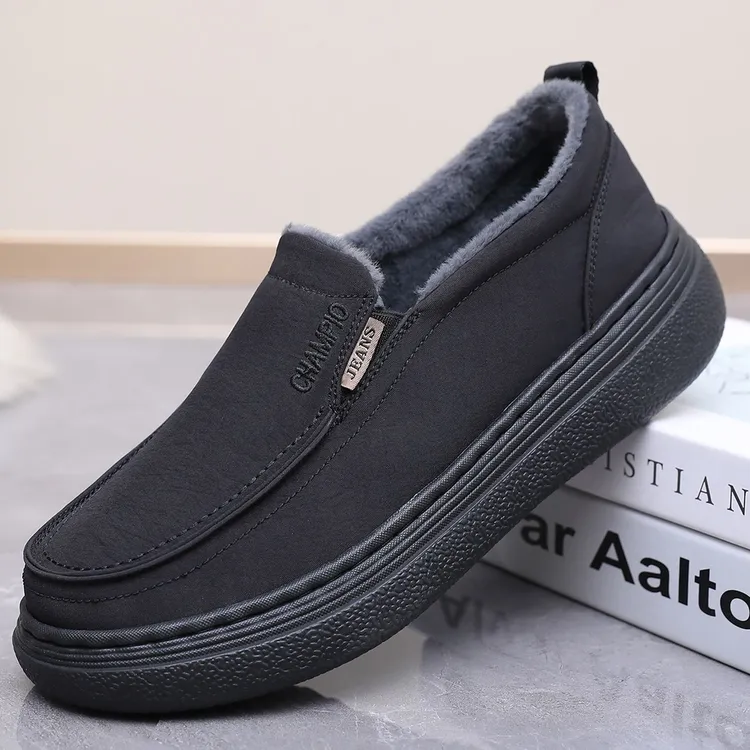 2025老北京布鞋男鞋冬季低帮保暖中老年爸爸棉鞋新款加绒二棉男鞋