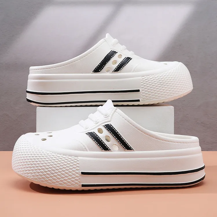 厚底洞洞鞋女夏季防滑耐磨镂空包头拖外穿高级感透气不臭脚凉拖鞋