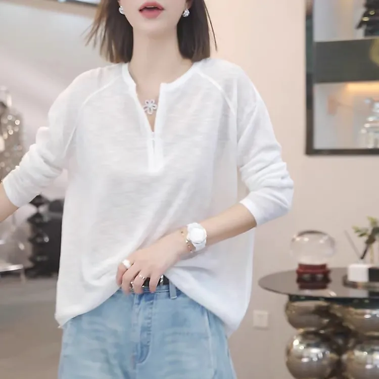 2025新款秋冬白色打底衫女内搭半高领懒惰风减龄显瘦长袖T恤上衣
