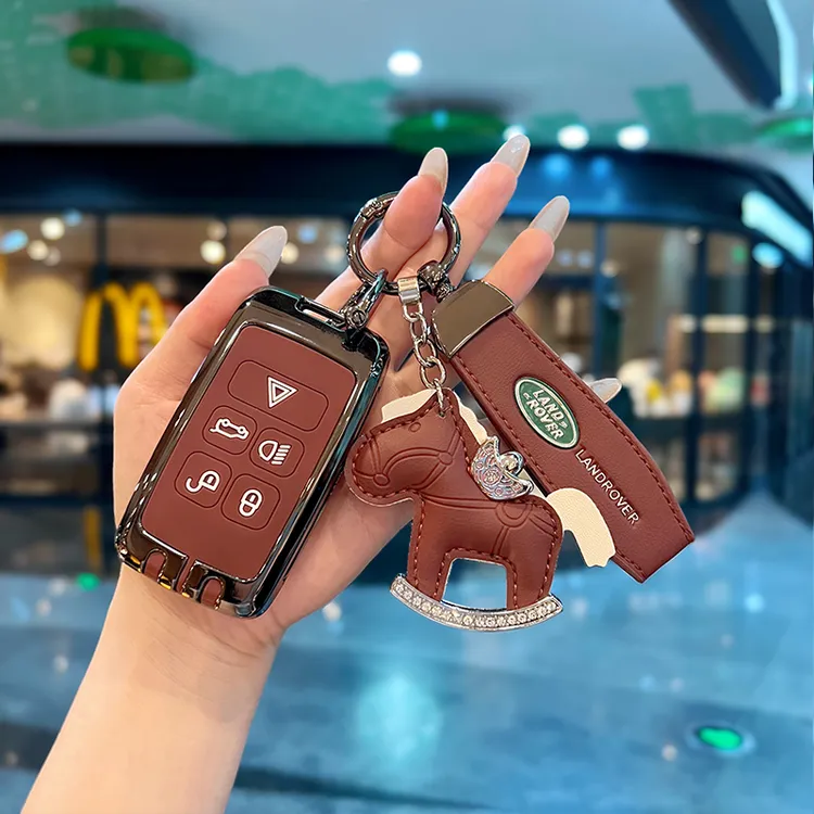 适用25款路虎揽胜钥匙套极光l星脉车发现5/4运动版卫士壳扣包揽运