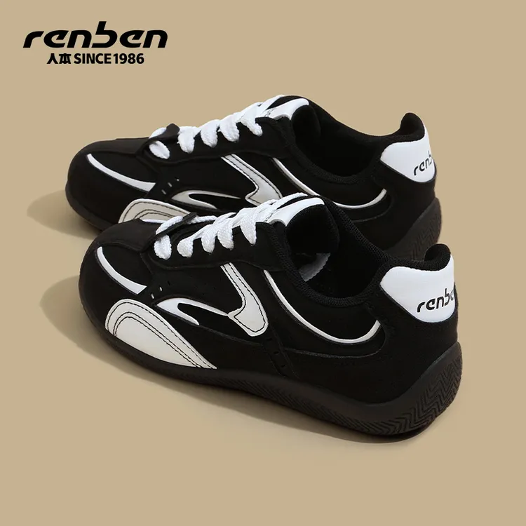 人本官方旗舰店潮流女2025秋新运动鞋休闲鞋软底软面潮韩版百搭ol