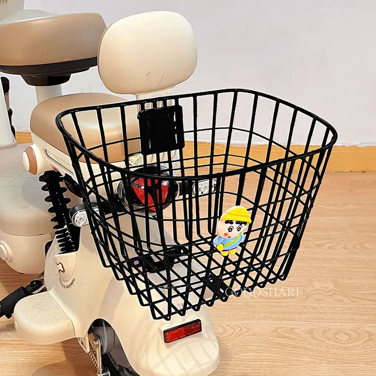 电动车后置车筐大容量可爱卡通蜡笔小新踏板车电瓶车头盔储物神器