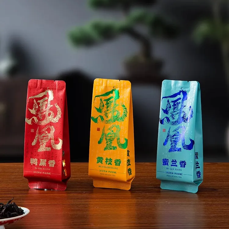 凤凰单丛茶叶泡袋包装袋小泡袋鸭屎香蜜兰香杏仁香烫金茶叶泡袋