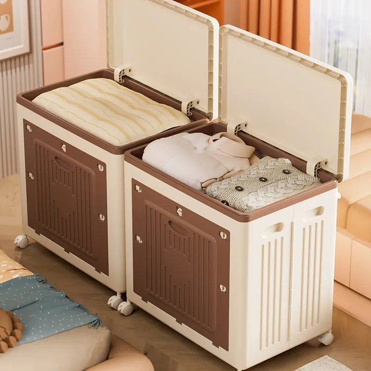 衣服收纳箱家用大容量翻盖卧室衣物被子整理箱可折叠收纳柜储物柜