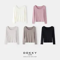 Dokky「椰油肌底衣」蓄热锁温.隐形无痕.细腻美肤弹力打底衫D0170