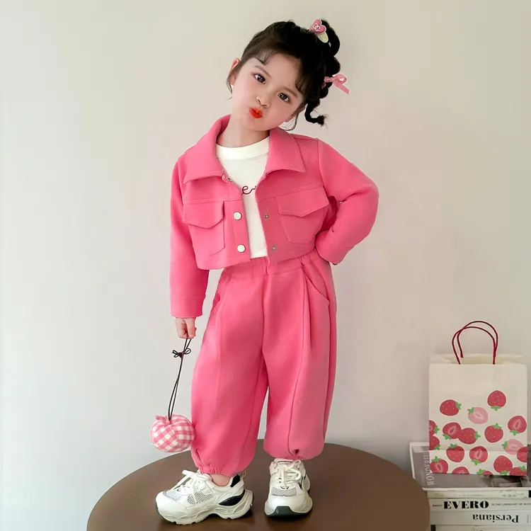 女童秋装套装2025新款1-3岁幼儿园潮款小童女宝春秋季洋气两件套