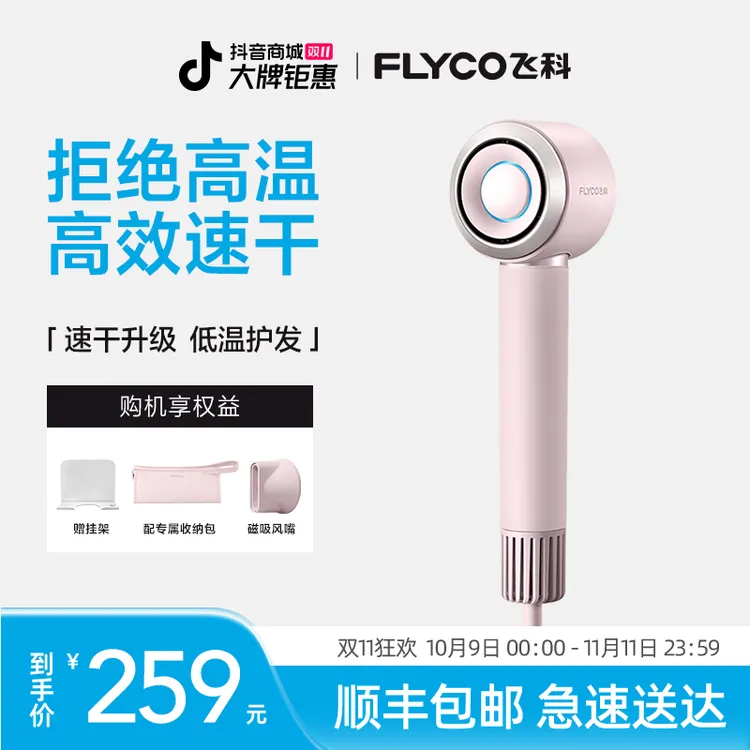 【双11特批+搭配收纳包】飞科高速吹风机大功率负离子电吹风-FH6371