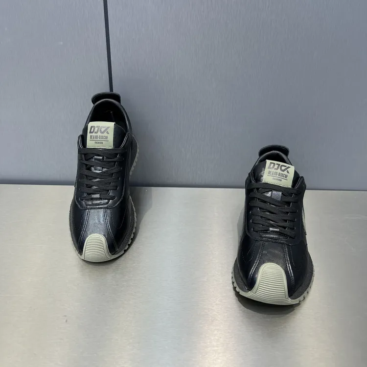 68-667秋季新款皮面男鞋舒适百搭休闲鞋男士阿甘鞋