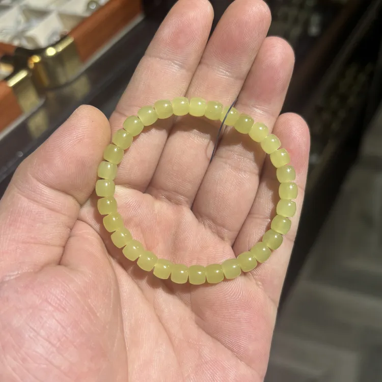 若羌黄口直切珠单圈精美手串卡4
