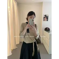 J-51227#ALIVE#韩系简约舒适系带小众打底长袖T恤(福利)