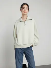 男女同款卫衣百搭保暖潮流半拉链休闲春秋款卫衣H887(个别微染)