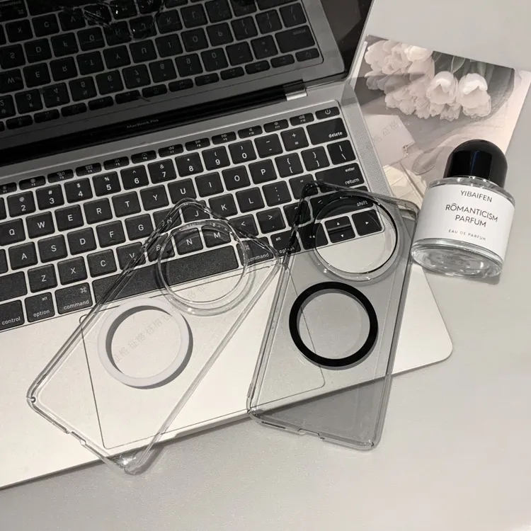 适用华为mate60pro磁吸高透不发黄手机壳60全包pura70透明保护套