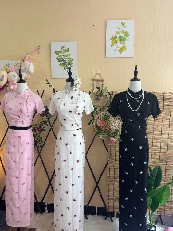 西双版纳傣族服装泼水节夏季新款气质白色