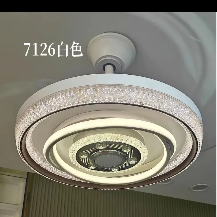 中山灯具客厅高端大气上档次蓝牙音响隐形风扇灯轻奢餐厅客厅卧室