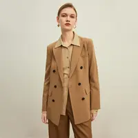 【丽公主】通勤西装外套女秋季时尚气质双排扣西服Y430603