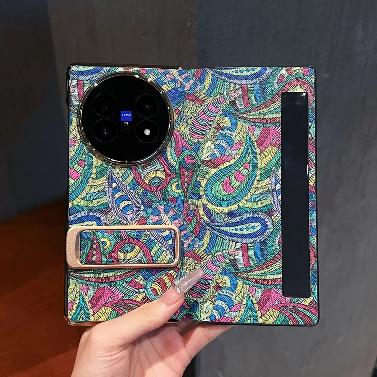 适用vivoxfold5手机壳新款腕带支架xfold5全包防摔智能视窗保护套