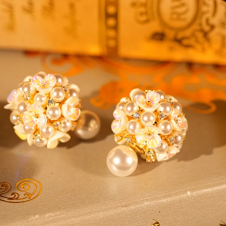 铜合金珐琅耳饰 耳饰耳钉高级感小众网红款洋气精致高品质新款女