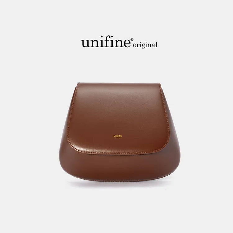 unifine包包牛皮板栗小包包女斜挎单肩小众原创