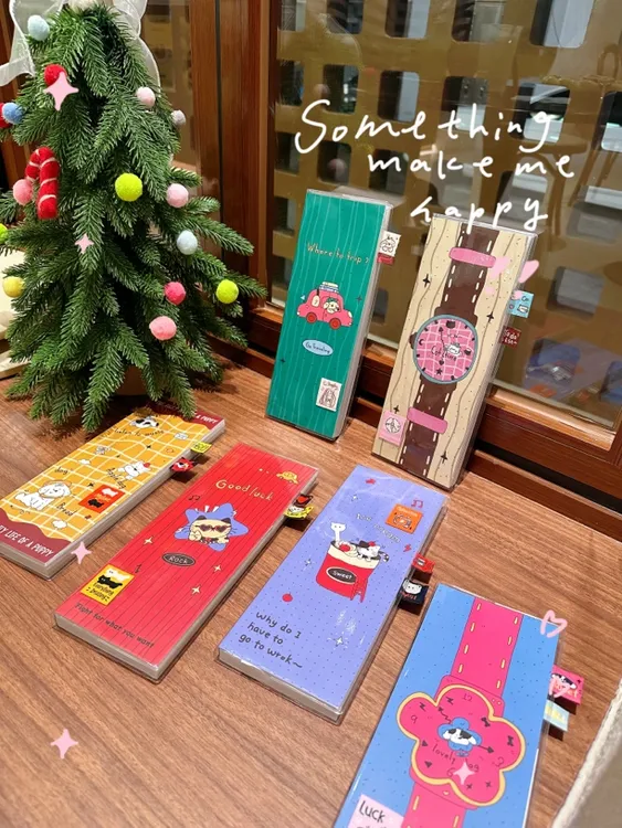 Mizao原创秋冬氛围puppy系列长条手帐本