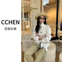 女风衣秋季薄款立领短款春秋宽松百搭QD82138