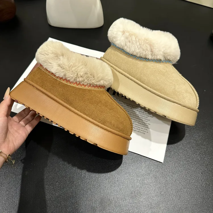 【断码不补】冬季女生雪地靴时尚厚底防滑软底加厚保暖外穿大棉靴