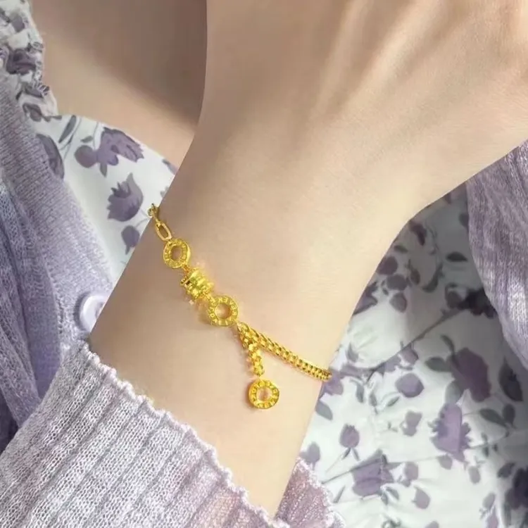 钛钢手链 小蛮腰女18K金色日韩时尚欧若精灵风轻奢小众高颜值爆款