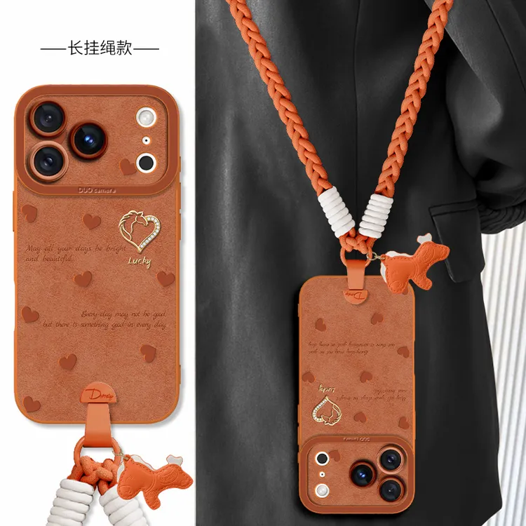 油画心动幸运马适用苹果17promax手机壳iphone16pro简约高级15pro