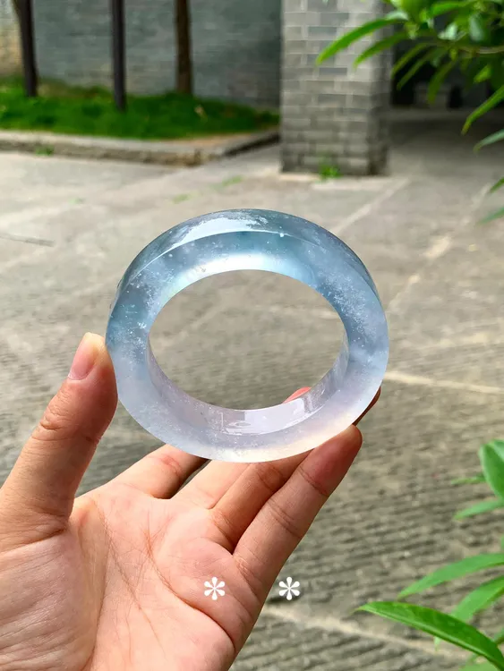 缅甸天然A货翡翠手镯冰种飘绿紫色飘花女款镯子（多样性发货一件）