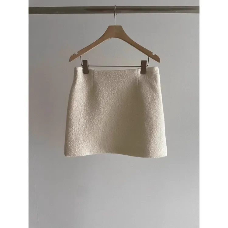 2025秋冬新款韩国东大门气质小香风高腰毛呢半身裙女A字包臀短裙