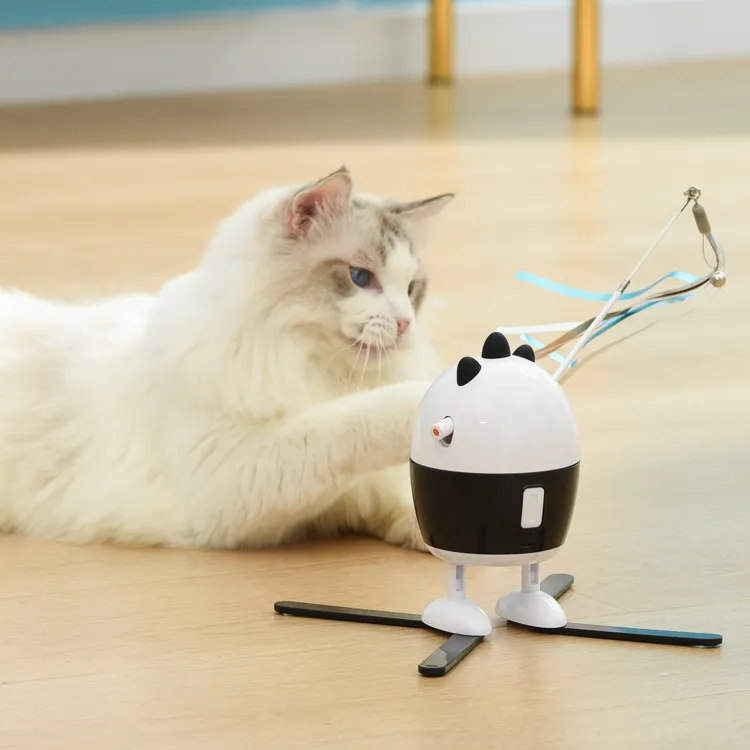羽毛激光逗貓玩具USB自嗨电动宠物用品猫逗猫棒cattoy激光逗猫棒