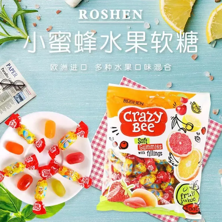 如胜小蜜蜂水果味软糖500克*3袋