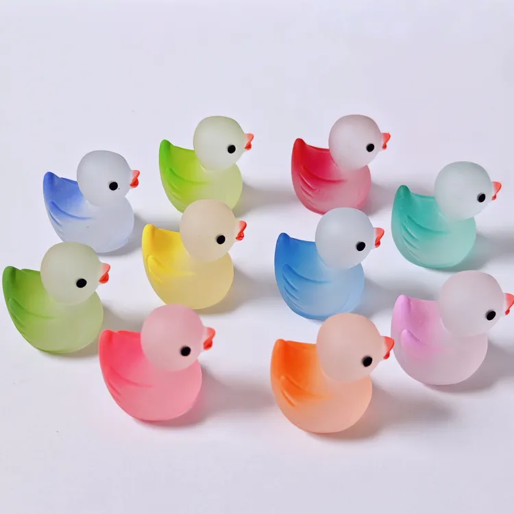  夜光超大号鸭子磨砂鸭爷爷手感漆超大鸭手工diy树脂饰品桌面摆件